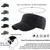 Yutdeng Cotton Flat Cap Men's Military Cap Classic Army Cap