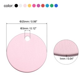 MECCANIXITY Metal Stamping Tags,1 Inch Round Mixed Color Aluminum Stamping Blanks for Necklace Bracelet Dog Pet ID Jewelry Making 20Pcs