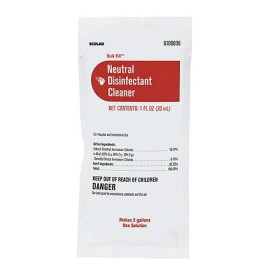 EcoLab Neutral Disinfectant Cleaner Ecolab Quik Fill - 50 (1 oz) Packets Per Box