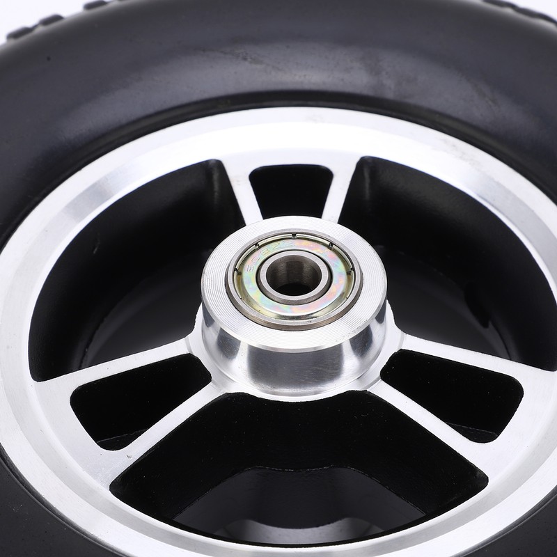 Wheelchair Wheel Replacement Solid PU Reinforced Aluminum Alloy Hub Walker