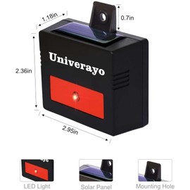 Univerayo Solar Powered Animal Repeller Deer Repellent Devices Predator Control Light Coyote Deterrent Repel Skunk Fox Rabbit Raccoon at Night for Yard Garden Chicken Coop 4 Pack