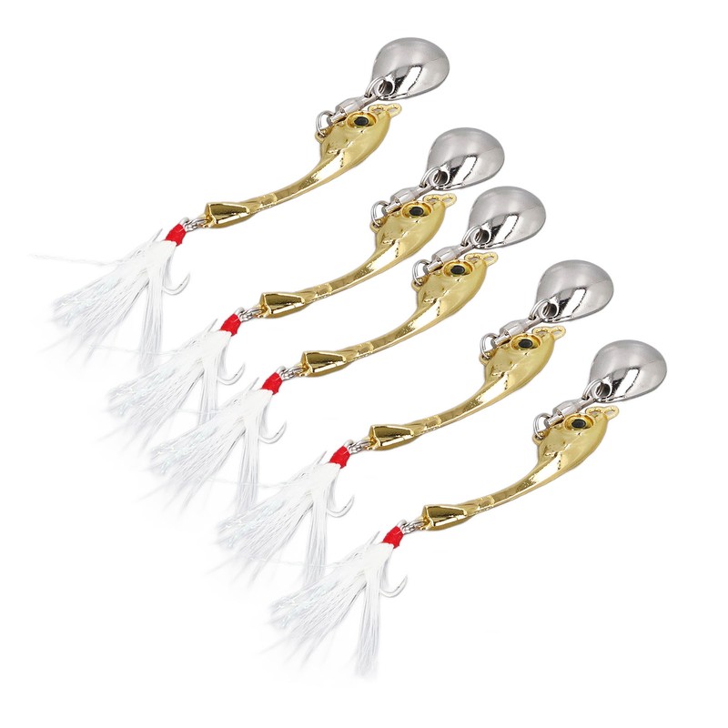 5pcs Metal VIB Fishing Lure Professional Rotating Sequins Lure Bait
