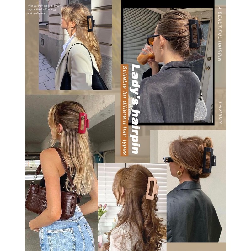 3 PCS Silicone Flexible Hair Claw Clips for Women Soft