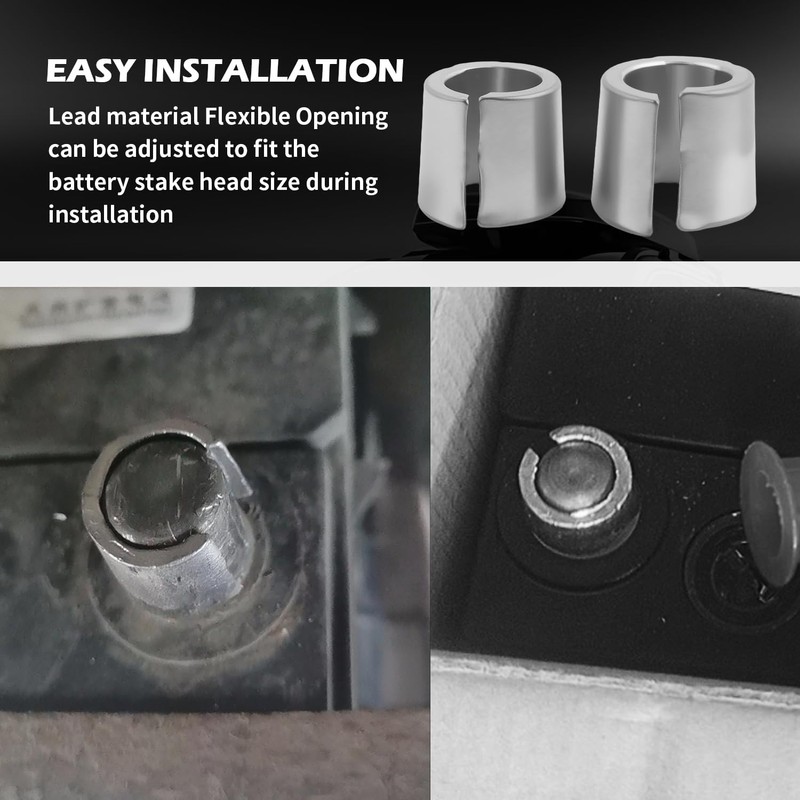 4PCS Battery Terminal Shim,Soft Lead Battery Post Shims Caps with