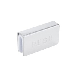 Crapyt 4 PCS Glass Door Magnetic Touch 1.57"×0.83"×0.39" Door Clamp Silver Magnet Strike Plate is Applicable to 6mm Glass