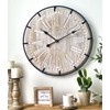 EMAX HOME 24 Inch Large Farmhouse Wall Clock, Rustic Antique