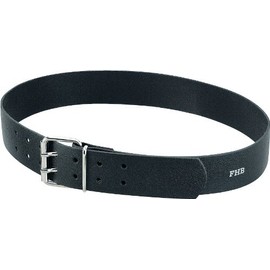 FHB 85001-20-100 Double Grommet Leather Belt Carsten Length 100 in Black