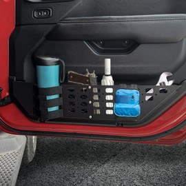 JHD-TOGO Metal Front Door Pocket Storage Box Compatible with Jeep Wrangler JL JLU 4XE JT 2018-2024 2025 Door Storage Organizer Accessories , 1Pair