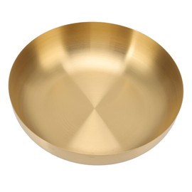 TOPINCN 9.4in Mixing Bowl Gold Thickened Rust Proof 304 Stainless Steel Serving Bowl Strength and Durability for Salad Noodle Food