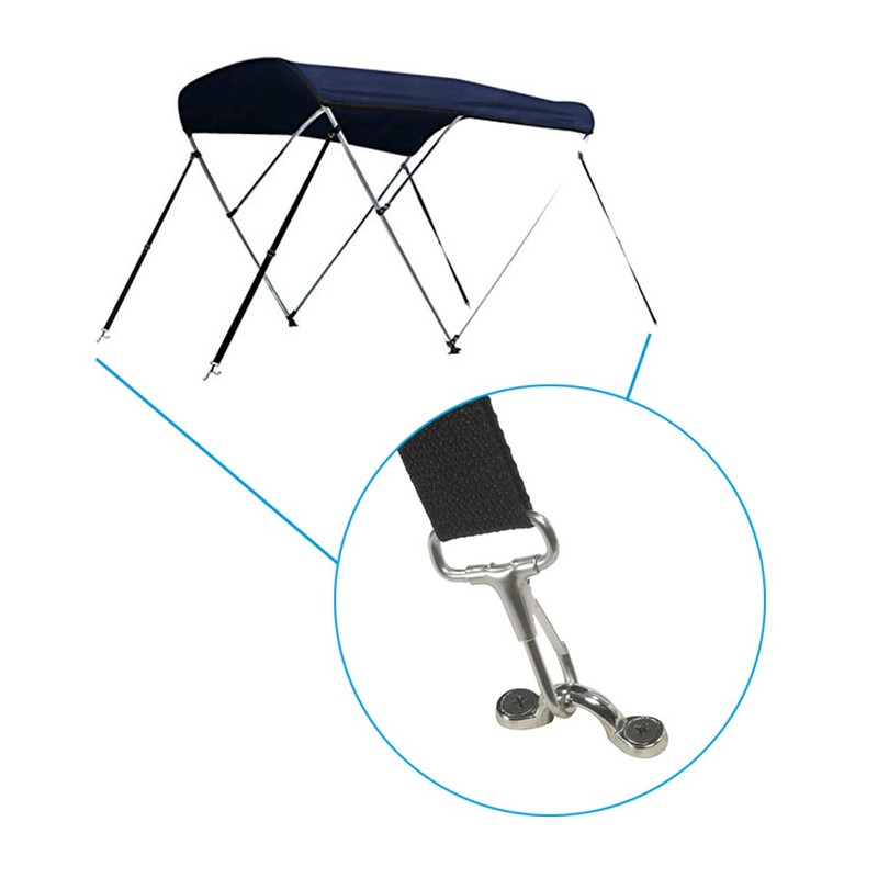 Amadget 5 Pcs Stainless Steel Bimini Strap Snaps Hooks for