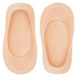 FReed Blue Pink Full Gel Moisturizing Sock, Flexible, Thick Silicone, Long Lasting, Repair Feet, Breathable holes, Reusable (3 sizes)