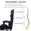 FelixKing PU Gaming Chair Racing Ergonomic Design W/ Footrest USB