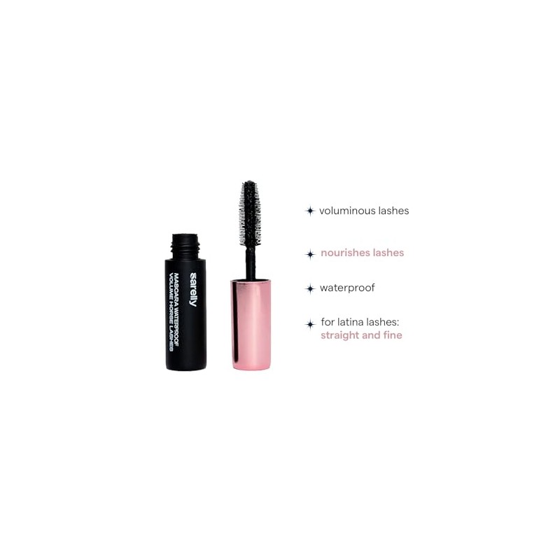 Sarelly Mini Máscara waterproof HORSE LASHES BLACK ⁠Mini Máscara de