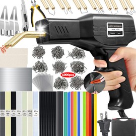 Upgraded 220W Plastic Welder,2 in 1 Plastic Welding Kit 1000PCS Hot Stapler Plastic Repair Kit With 100PCS Plastic Welding Rods and 6 Types Staples For Most Plastic Car Bumper Repair Kit | VCTSELITY
