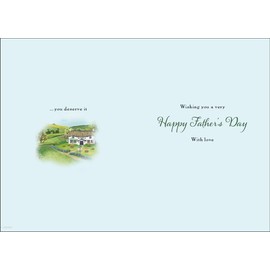 Piccadilly Greetings Father's Day Card, Dad With Love From Son & Daughter in Law Pub Scene - 9 x 6 inches