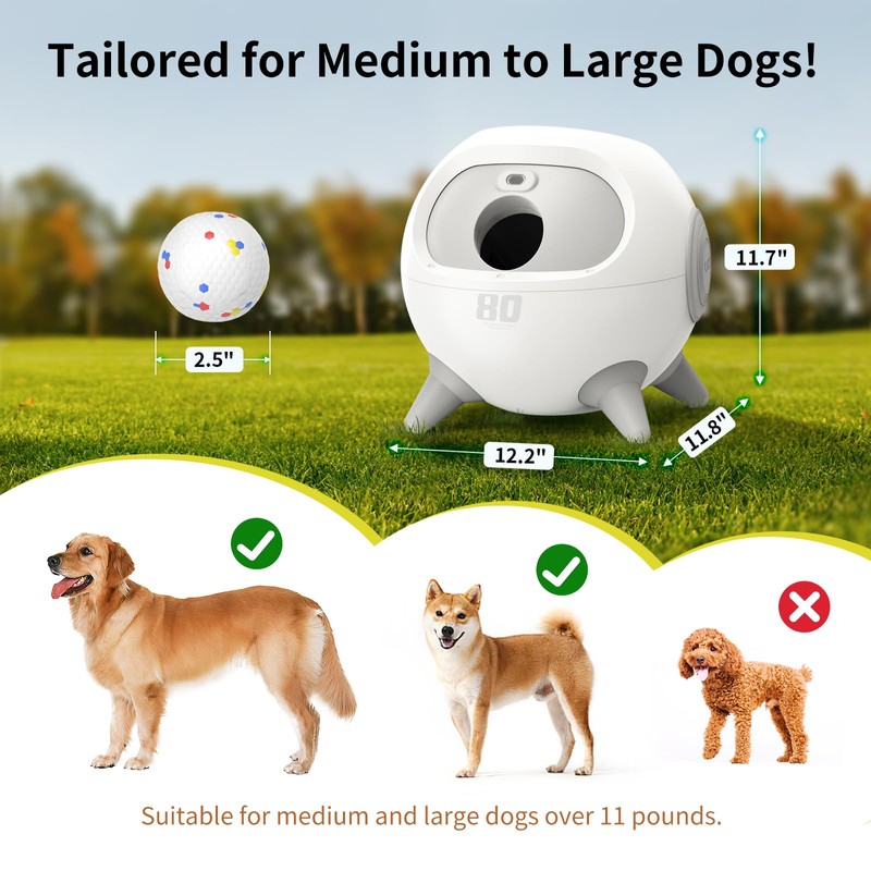 uahpet 2.5inch iRetriever Balls 4Pack for iRetriever Dog Ball Launcher,