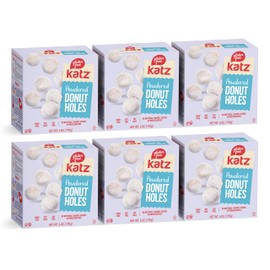 Katz Gluten Free Powdered Donut Holes. Free of Dairy, Nut, Peanut, and Soy. Kosher (6 Packs, 6 Ounce Each)