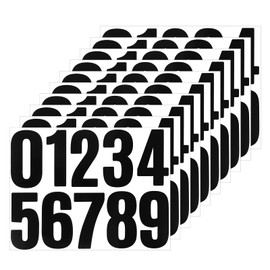 10 Blatt Zahlen Aufkleber,Wetterfest Klebezahlen Schwarz, Große Schwarz Nummer Sticker, Wetterfest 0-9, Wasserdichte Selbstklebende Vinyl Nummern für Briefkasten, Hausnummern, Autos, Türen & Fenster,