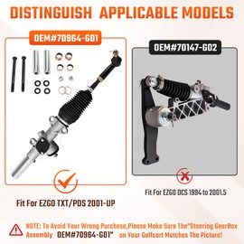 CLUBRALLY EZGO TXT/PDS Golf Cart Bushing Spindle King Pin Tube,Claw Copper Sleeve Kit, OEM#70648-G01, 70749G01, 70745G01