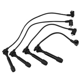 Juego de 4 cables de bujía de encendido, 7 mm, 4 piezas, compatible con Hyundai Elantra Tiburon Tucson Kia Sou Spectra Spectra5 Sportage 1.8L 2.0L 1996-2012 OEM # 27501-23B070 671-4239