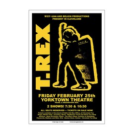 Raw Sugar Art Studio T Rex 1972 Cleveland Concert Poster