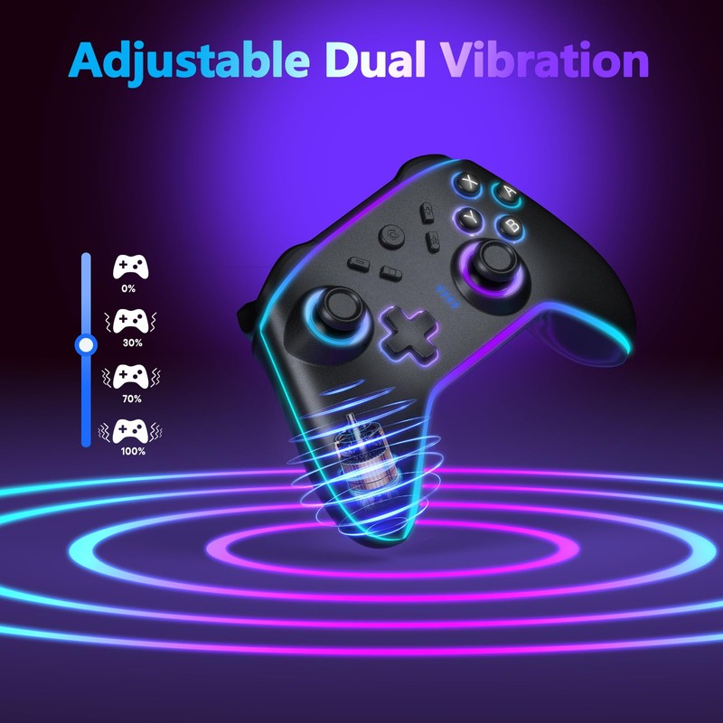 CSWXIO Switch Controller Compatible with Switch/Lite/OLED, Wireless Pro Controller with