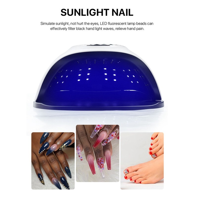 UV LED Nail Lamp 4 Timers Fast Curing Smart Sensor