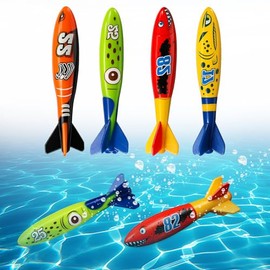 ROHSCE Pool Diving Rockets, Underwater Swimming Accessories for Skill Practice Launch – 4-Pack