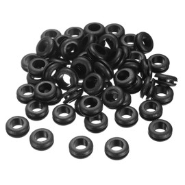 uxcell 30Pcs Rubber Grommets 1/2 ID, 9/16 Drill Hole, Firewall Grommet Automotive Rubber Hole Eyelet Ring Gasket for Wire Cable Hose Protection, Metal Electric Box, (12x15mm, Black)