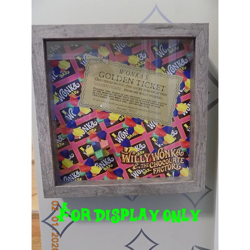 CUSTOM MADE Willy Wonka Wonka Bar and Golden Ticket Replica(