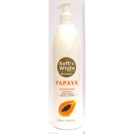 Soft' N White Swiss Papaya Lightening Lotion Vitamin E Enriched 500 ml