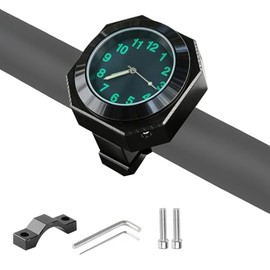 Motorcycle watch, waterproof, bicycle watch, bicycle watch for handlebars, quartz design, motorcycle watch, handlebar design in aluminium alloy, diameter 22-26 mm