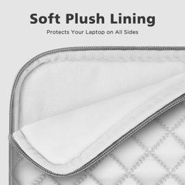 Vinterfint 14 inch Laptop Sleeve Cover for 14" MacBook Pro M4 M3, Surface Laptop Studio 2, ThinkBook 14 Gen 8, IdeaPad 3i, Yoga Slim 7x, 14" Dell 14 Plus, Inspiron 14, HP Notebook Bag Case, Silver