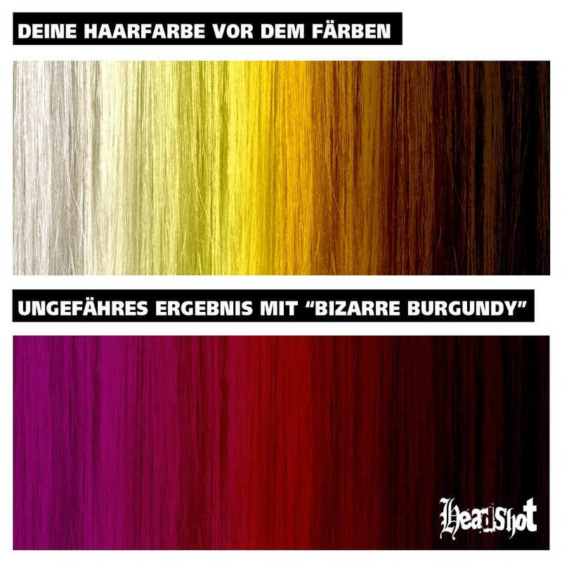 Headshot Burgundy Hair Colour, Bizarre Burgundy, Semi-Permanent Hair Dye, 150