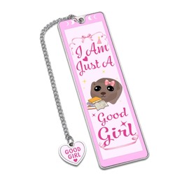 Christmas Stocking Stuffers Spicy Bookmarks for Women Reading Funny Sad Hamster Pink Metal Bookmark Gifts for Female Friends Smutty Book Lovers Dark Romance Bookish Accessories for Book Loves