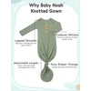 2Pk Newborn Baby Knotted Gowns, Soft Coming Home Outfit with