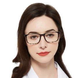 MARE AZZURO Lightweight Reading Glasses +2.50 Women Large Square Readers 1.0 1.25 1.5 1.75 2.0 2.25 2.5 2.75 3.0 3.5 4.0 5.0 6.0 (Leopard, 2.50)