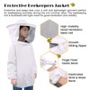 Flexzion Beekeeping Jacket - White Bee Keeper Suit for Men