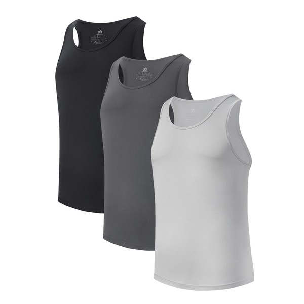 DAVID ARCHY Men's Tank Top Undershirt Moisture-Wicking Quick-Dry A-Shirts Soft