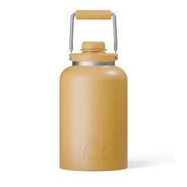 RTIC 1 Gallon Outback Jug, Stainless Steel, Insulated Water Bottle with Lid and Handle, BPA-Free, Double Wall Vacuum Insulation, Ceramic Lined, Harvest