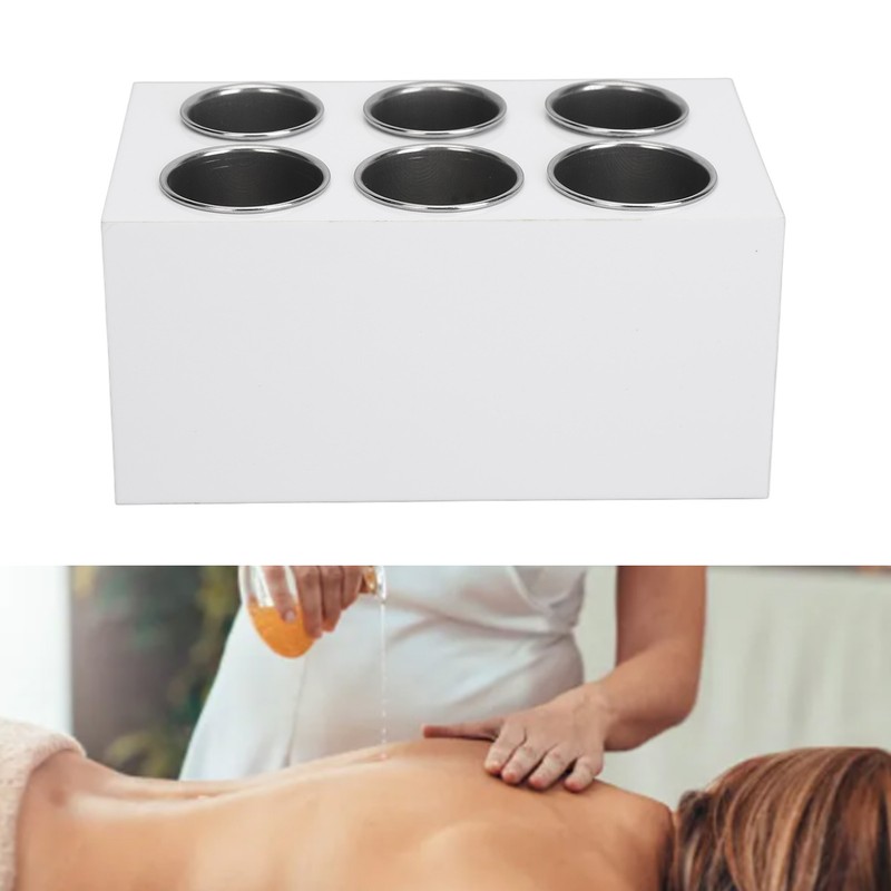 Essential Oil Heater Constant Temperature 6 Compartment Massage Oil Warmer