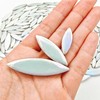500g/1.1lb Willow Leaf Petal Shape Ceramic Mosaic,Irregular Mosaic Pieces for