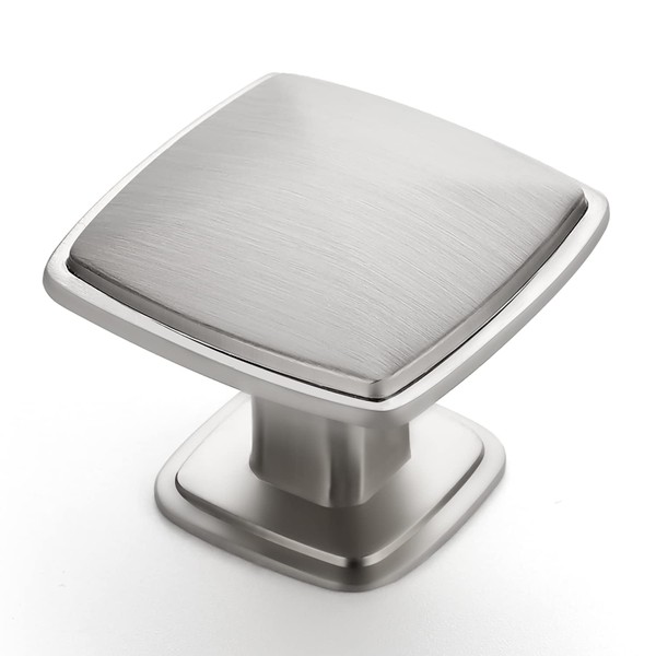 Home Expert 20 Pack Brushed Nickel Kitchen Cabinet Knobs -