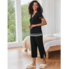 Ekouaer Capri Pajama Sets for Women Capri Pants with Short