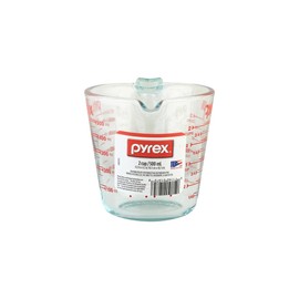 Pyrex Prepware 6001075 Measuring Cup, Red Graphics, Clear