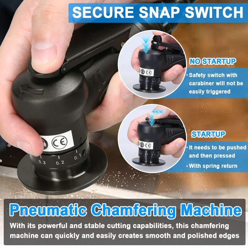 Pneumatic Chamfering Machine Carpenter Chamfering Tool Portable Handheld Grind Tool