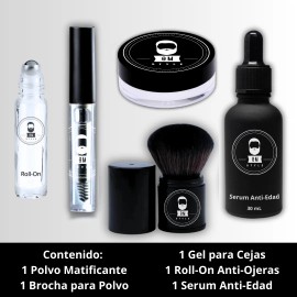Pack Rutina Cuidado Piel Ojeras, Arrugas, Piel Grasa, Cejas