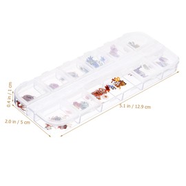 Mikinona 1set Nail Art Charm Compartment Maple Leaf Flower Nail Flakes for Manicure Safe and Craft Projects