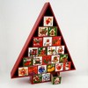 Home Bazaar - Festive Red Tree - Wooden Advent Calendar