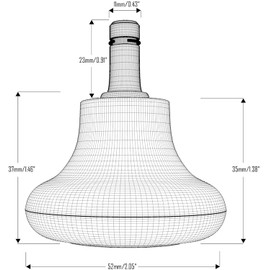 Namvo 5pcs Office Chair Bell Glides 2 Inch, Replacement Stopper Swivel Caster Wheels High Profile Stool Bell Glides (Black)